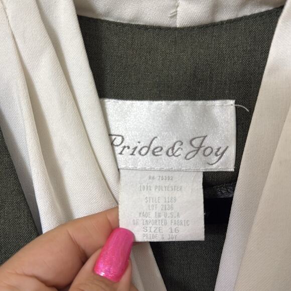 Pride and joy green dress blazer size 16 - Picture 3 of 6